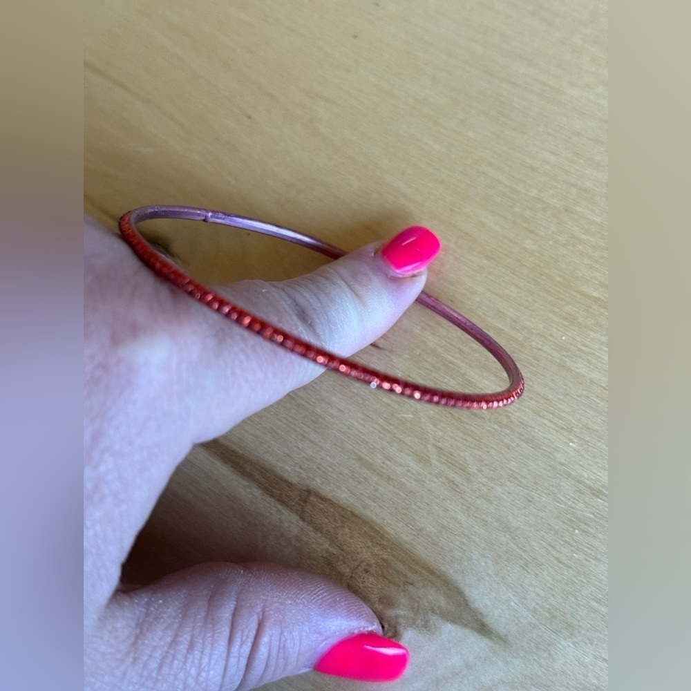 Red Bangle Bracelet - Picture 2 of 3